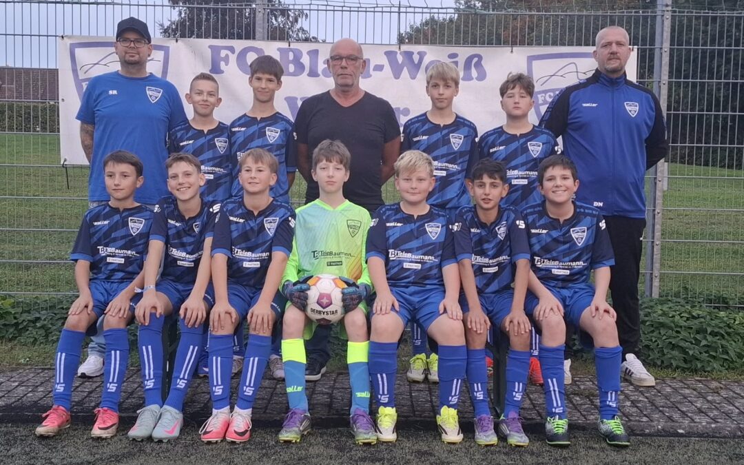 Neue Trikots für die D2-Jugend des FC Blau-Weiß Weser
